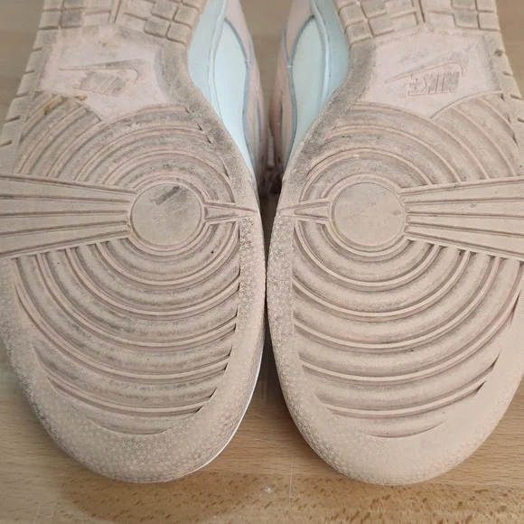Nike-style Women's Dunk Low Top Sneakers in Light Pink and White Used Size 10 - Picture 12 of 12